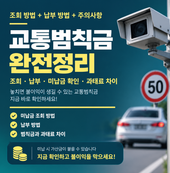 혹시 안 낸 교통범칙금이 있을까? 미납금 조회·납부 방법