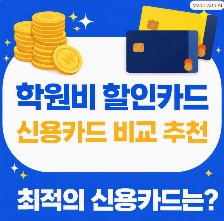 학원비 할인 신용카드의 종류와 해택
