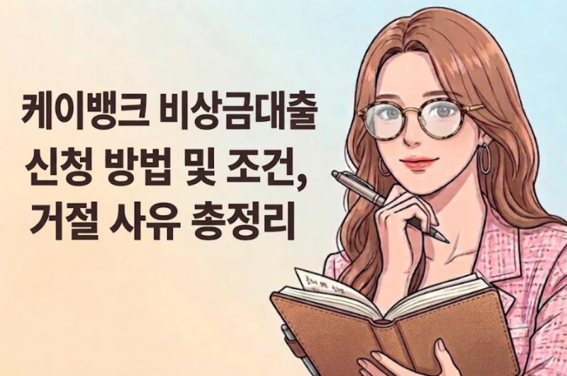 케이뱅크 비상금대출 신청 방법 및 조건, 거절 사유 총정리