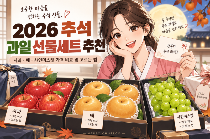 2026 추석 과일선물세트 추천 사과 배 샤인머스캣 고르는법