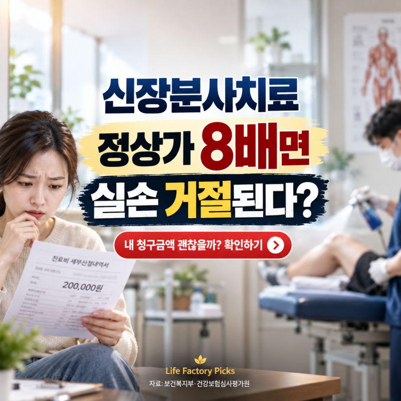 신장분사치료 정상가 8배면 실손 거절된다