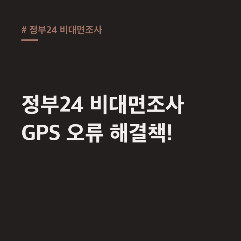 정부24 비대면조사 GPS 오류? 이사 후 주소 문제 해결법