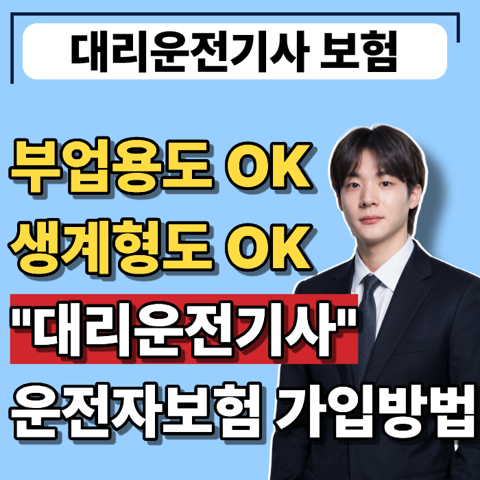 대리운전기사 영업용운전자보험 가입방법(부업용, 생계형 대리기사 보험)