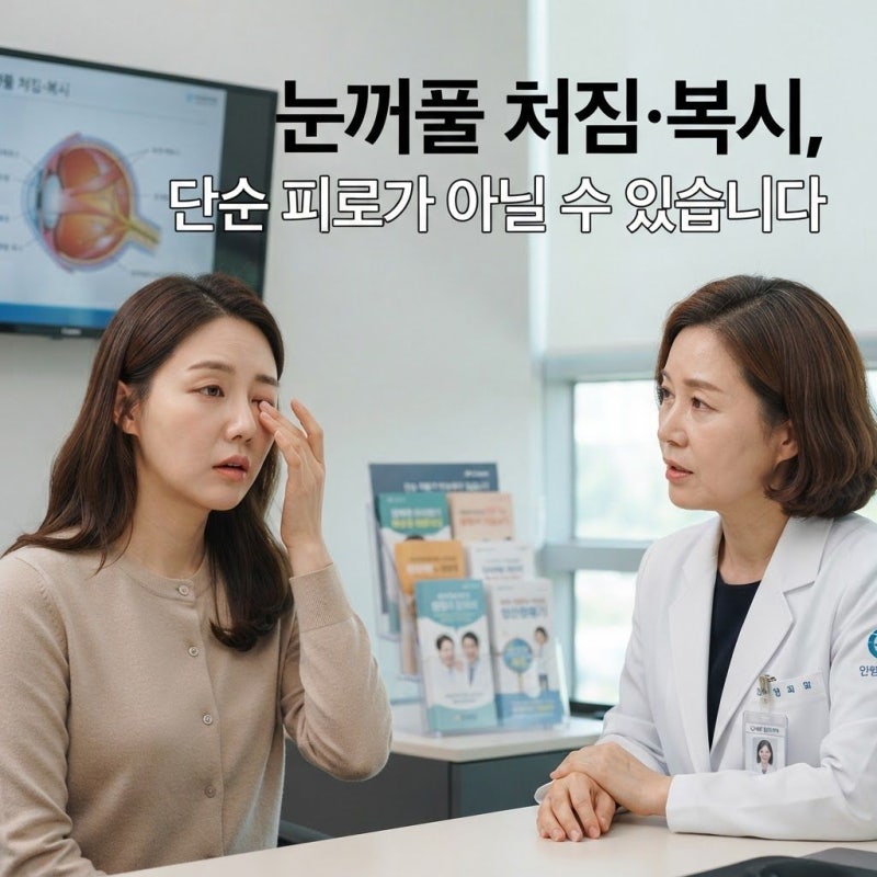 눈꺼풀 처짐·복시, 단순 피로가 아닐 수 있습니다… 중증근무력증 초기증상