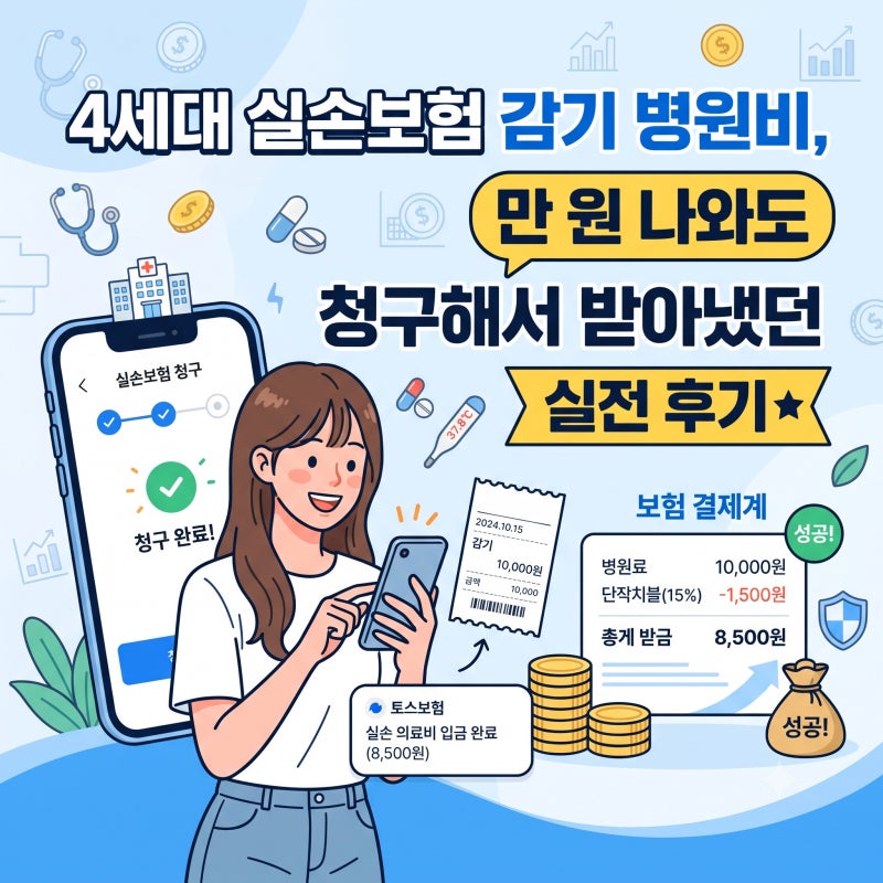 4세대 실손보험 감기 병원비, 만 원 나와도 청구해서 받아냈던 실전 후기