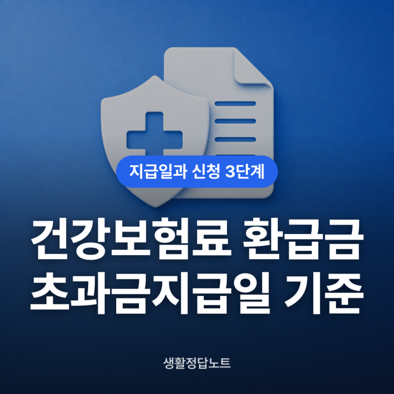 건강보험료 환급금 본인부담 상한제 초과금 지급일 기준과 신청 방법