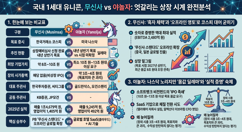 무신사는 코스피 초읽기, 야놀자는 3년째 제자리?! IPO 대격돌 총정리