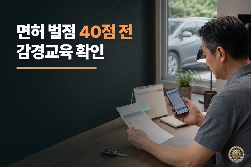 운전면허 벌점 40점 되기 전, 특별교통안전교육으로 감경받는 법