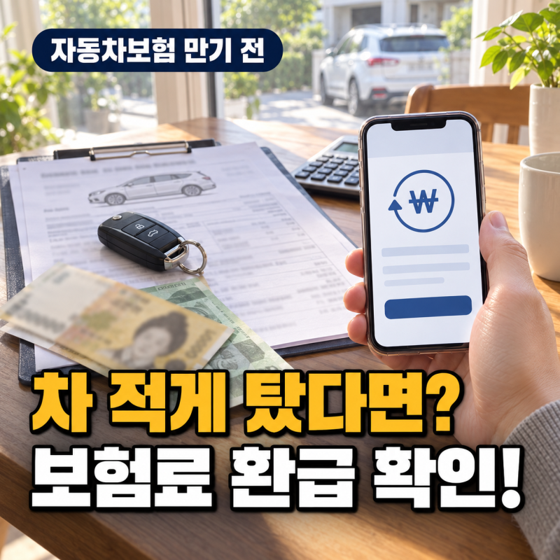 자동차보험 갱신 전 계기판 확인 마일리지 환급 놓치지 마세요