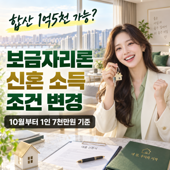 부부합산 1억5천만원도 보금자리론 가능? 10월 신혼부부 소득요건 팩트체크