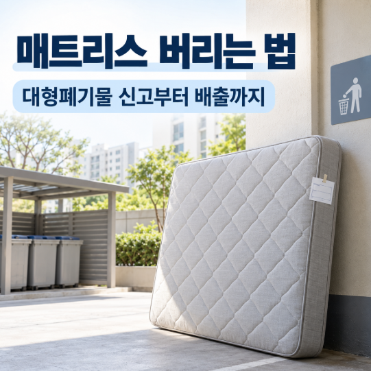 매트리스 버리는 법, 대형폐기물 신고·스티커 없이 버릴 수 있을까?