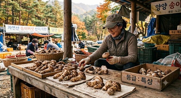 송이버섯가격 1kg 얼마일까? 공판가와 실제 판매가격이 다른 이유