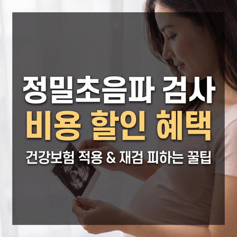 정밀초음파 검사 비용 할인 혜택 총정리: 건강보험 적용 가격과 재검 피하는 방법 후기