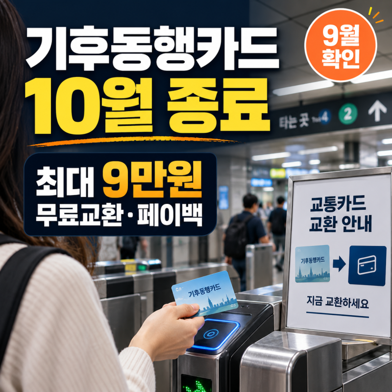 기후동행카드 10월 종료 기후동행패스 무료교환 12곳·페이백 최대 9만원