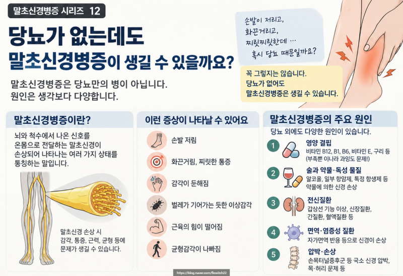당뇨가 없는데도 말초신경병증이 생길까ㅣ영양제보다 원인 파악이 먼저⑫