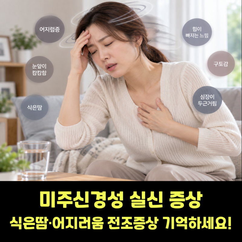 미주신경성 실신 증상, 식은땀·어지러움 전조증상 기억하세요!