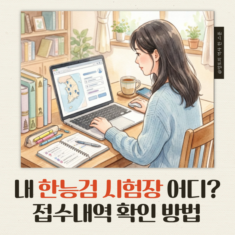 한능검 접수내역 어디서 확인할까? 시험장 확인하는 방법