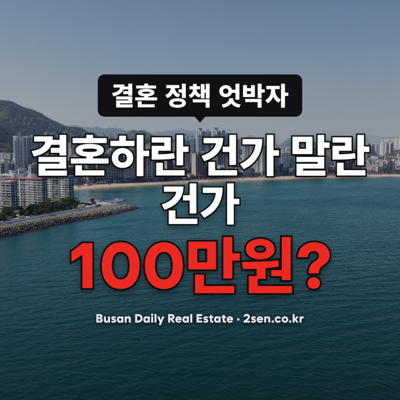 결혼하란 건가 말란 건가 — 혼인지원금 100만원 주고 공동명의 종부세는 올리고 (정책 엇박....