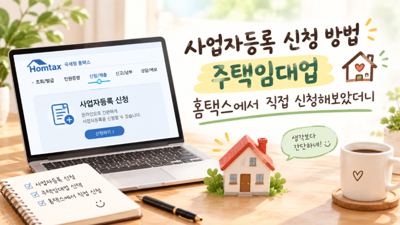 사업자등록 신청 방법/주택임대업 홈택스에서 직접 신청해보았더니
