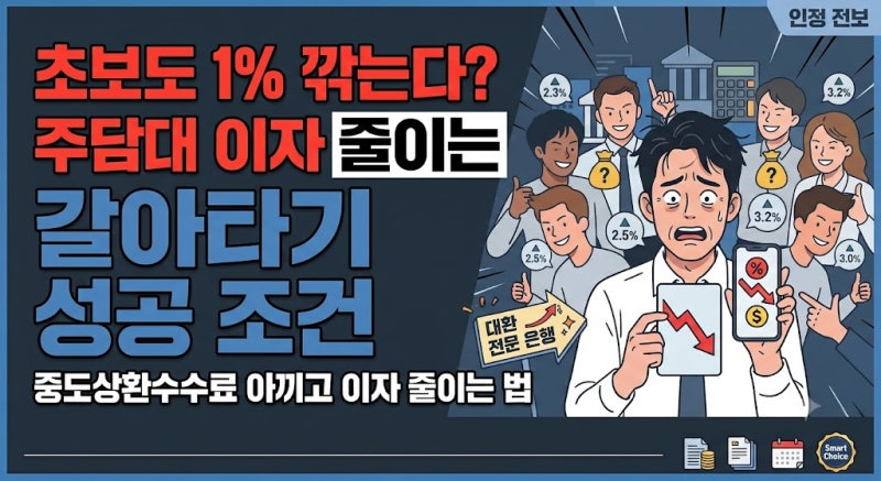 "이자 아끼려다 300만 원 폭탄 맞았습니다… 주담대 대환 전 필수 체크"
