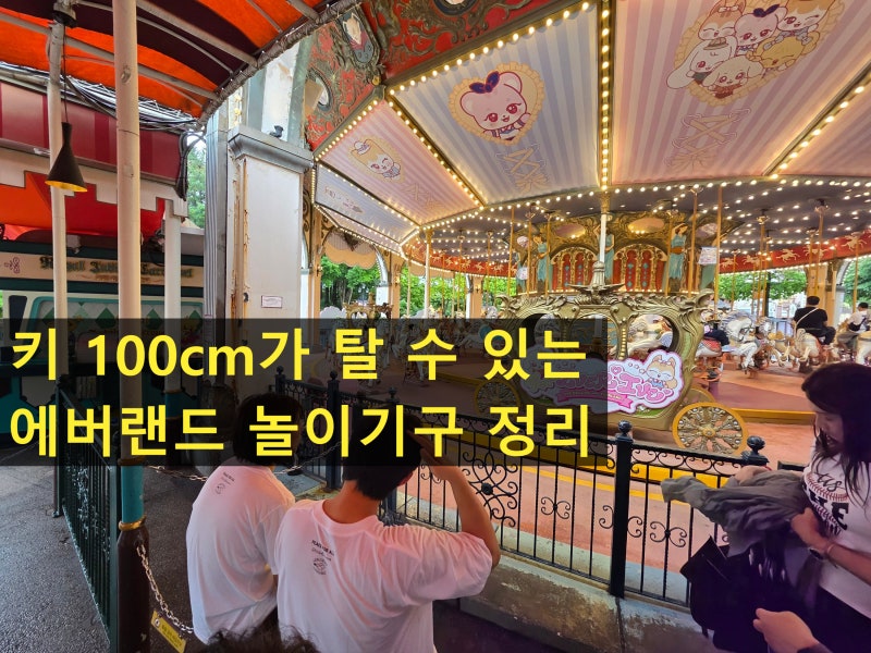 100cm 1M 아이랑 에버랜드 탈수 있는 놀이기구 정리