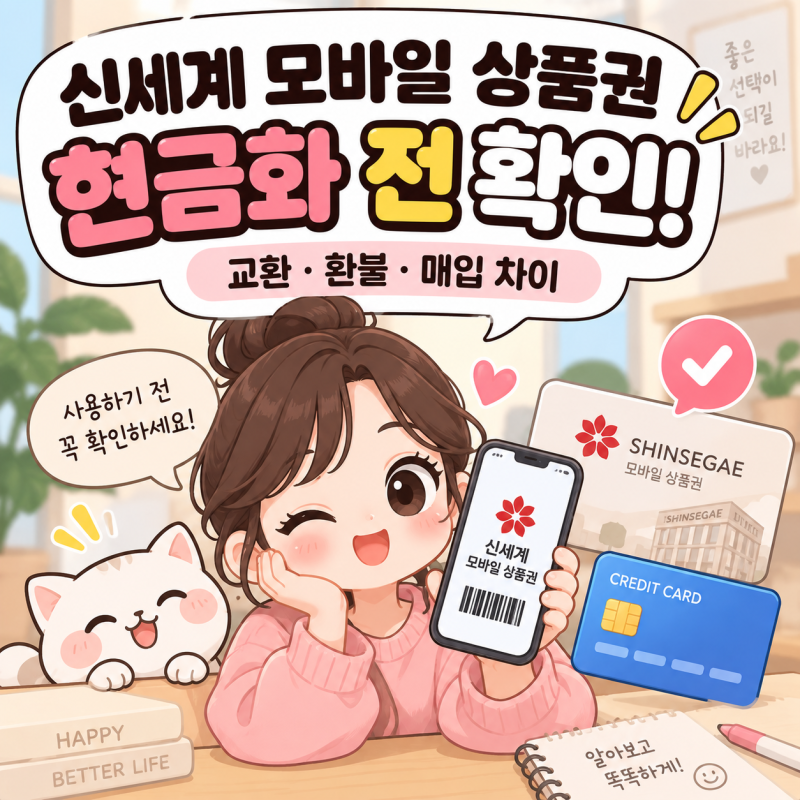 신세계 모바일 상품권 현금화 전 확인하세요｜교환·환불·매입 차이