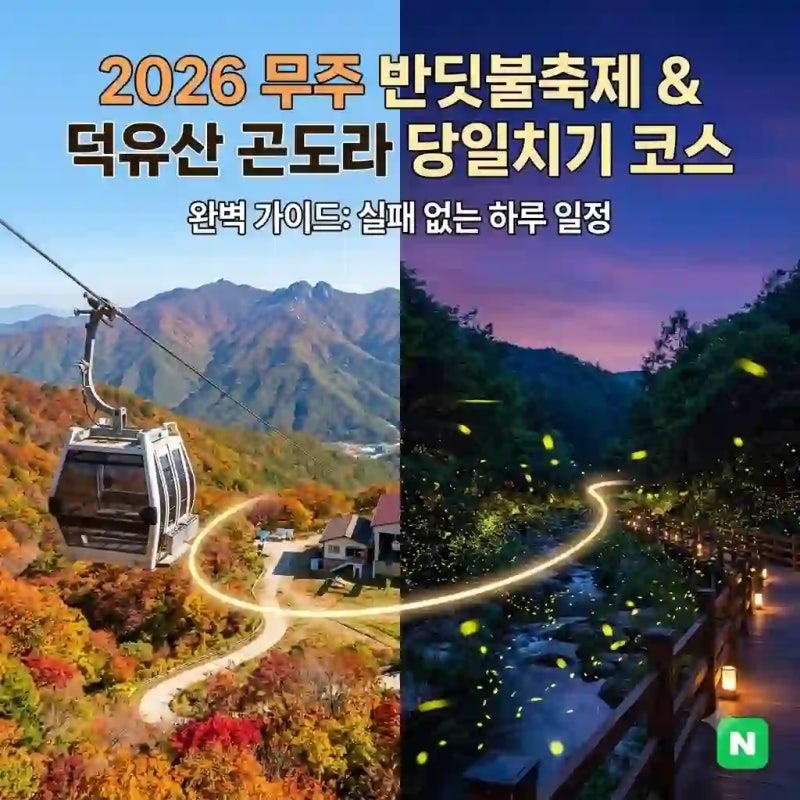 2026 무주 반딧불축제 덕유산 곤도라 당일치기 코스, 실패 없는 하루 동선 총정리