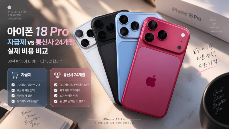 아이폰18 Pro 자급제 vs 통신사, 뭐가 진짜 저렴할까?