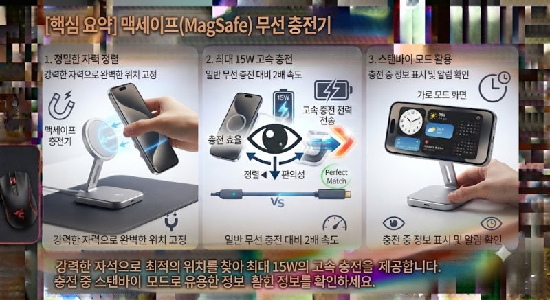 맥세이프 무선 충전기 책상 세팅 발열 줄이는 배치 팁