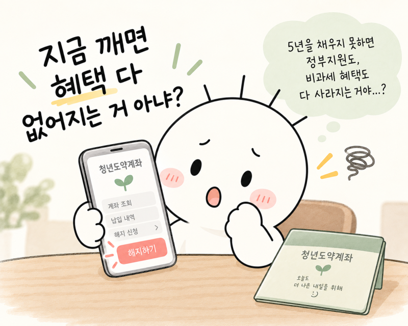 청년도약계좌 중도해지하면 손해일까? 3년 넘었다면 달라진다
