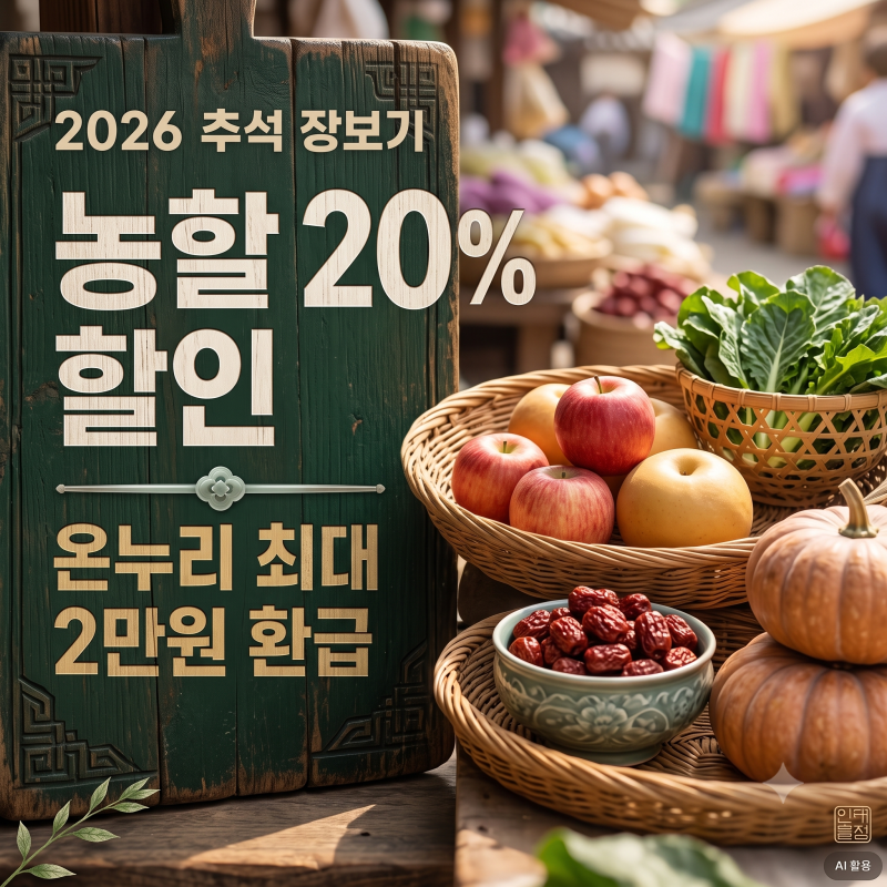 2026 추석 농할상품권 20% 할인 총정리, 10만원 구매하고 2만원 아끼는 방법