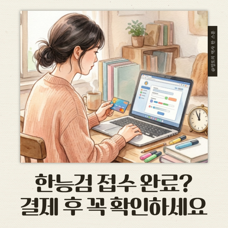 한능검 접수 결제 실패했다면? 신청 완료 여부 확인 방법