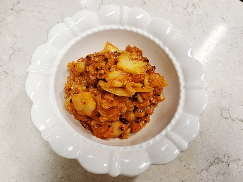 곤약밥 김치볶음밥 레시피｜굶지 않고 한 달 반 -4kg, 제가 먹은 다이어트 식단