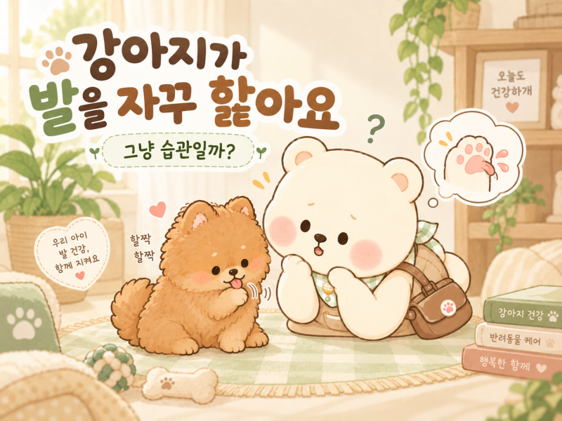 강아지가 발을 자꾸 핥는 이유, 습관일까? 병원 가야 할 신호까지