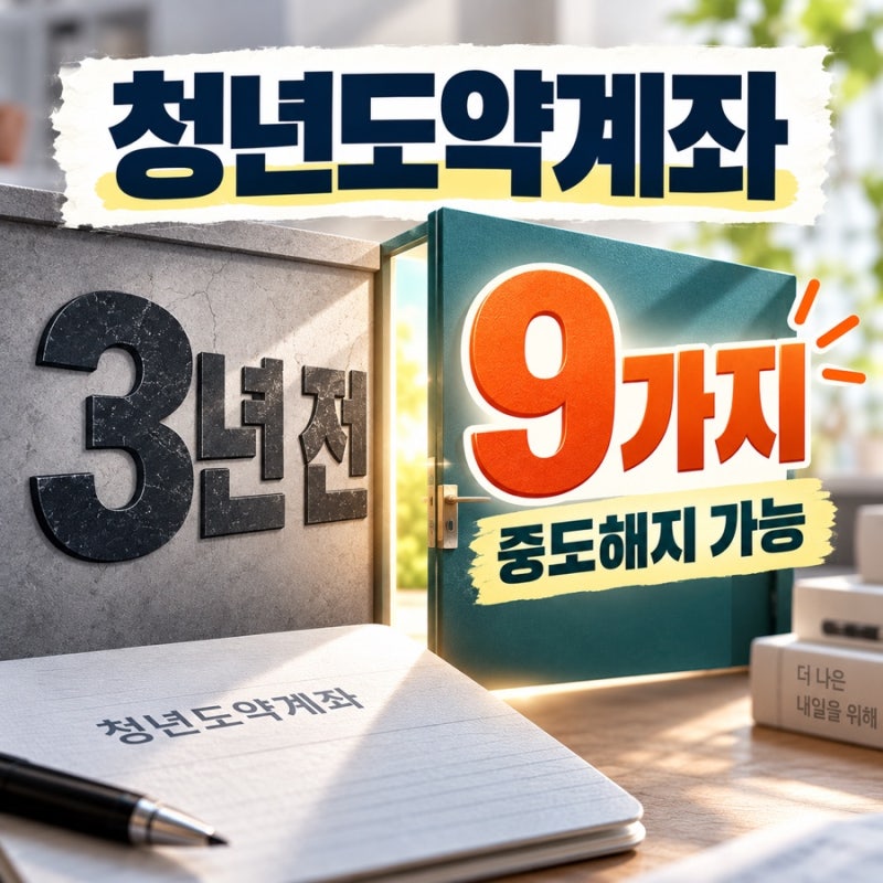 청년도약계좌 중도해지 3년 전에도 되는 9가지