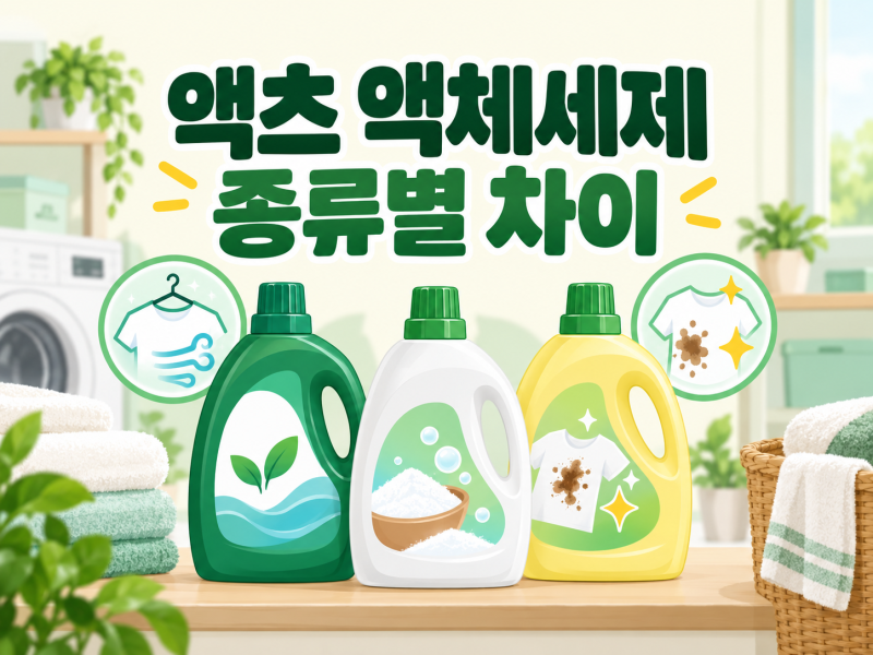 액츠 액체세제 종류별 비교｜실내건조·베이킹소다·딥클린 차이