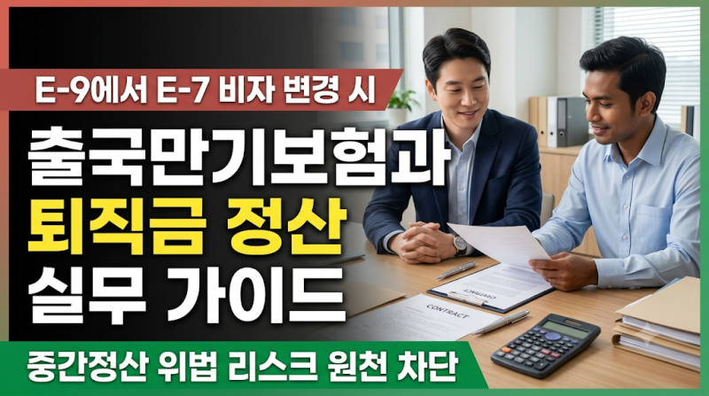 [E-9] E-9에서 E-7으로 변환시 출국만기보험은?