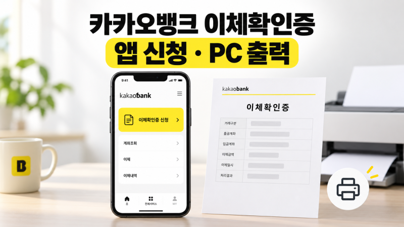 이미 보낸 돈, 카카오뱅크 송금 확인증은 어디서 뽑을까?