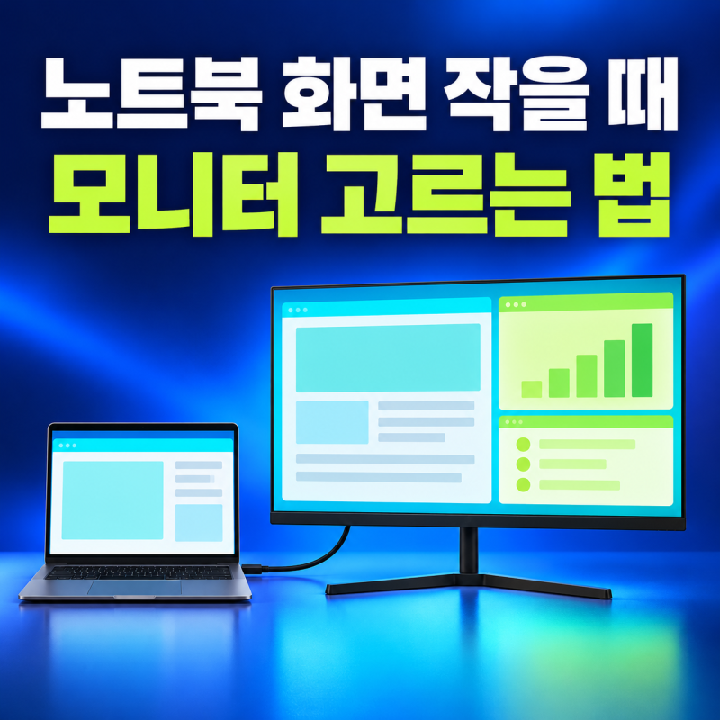 노트북 화면 작아서 불편할 때｜모니터 연결 방법과 크기 고르는 법