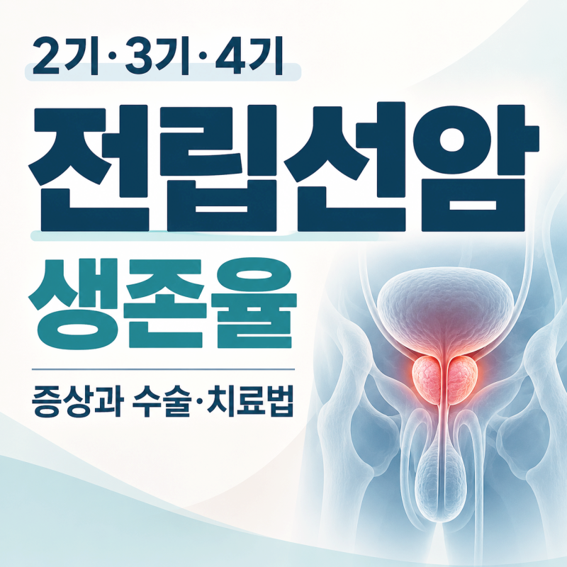 전립선암 2기 3기 4기 생존율 증상과 수술, 치료법