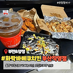 송상현 광장 치킨 맛집 화락바베큐치킨 부산직영점 포장 후기