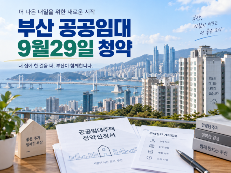 부산 만덕 공공임대 9월29일 청약 소득·자산·청약통장 제한 없이 신청 가능할까?