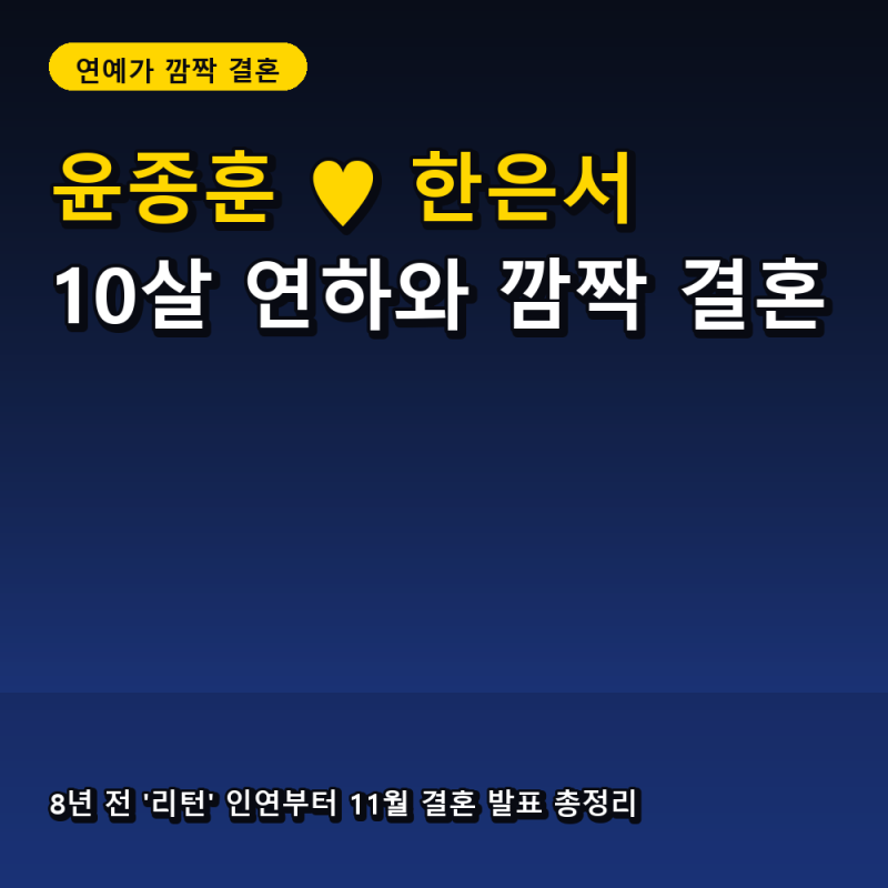 윤종훈 나무위키 프로필, 10살 연하 한은서와 결혼? 8년 전 '리턴' 인연
