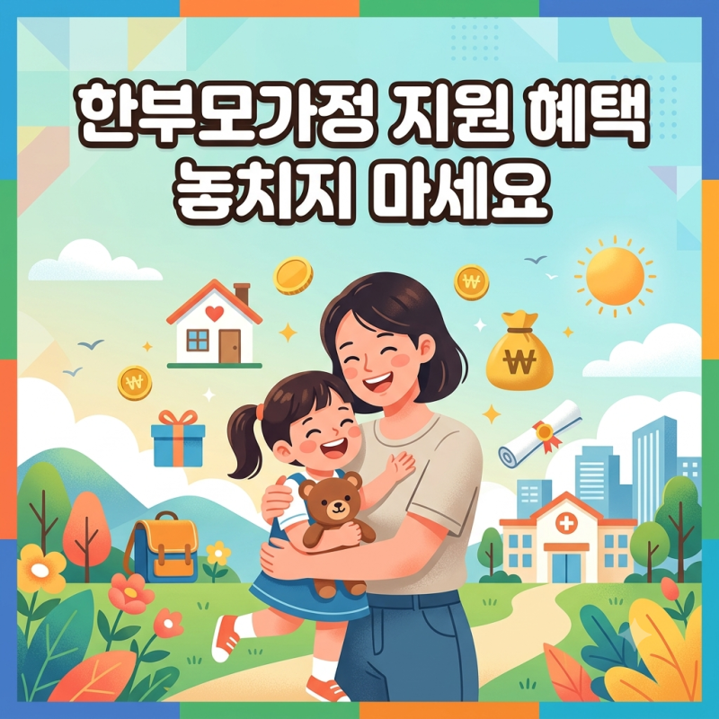 한부모가정 혜택 지원금 총정리 (+신청자격, 조건, 서류, 소득 기준)