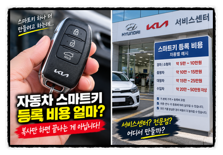 자동차 스마트키 등록 비용 얼마? 복사만 하면 끝나는 게 아닙니다