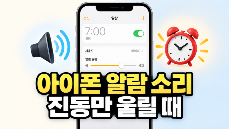 아이폰 알람 소리 안남｜사운드 · 알람 음량 확인 방법