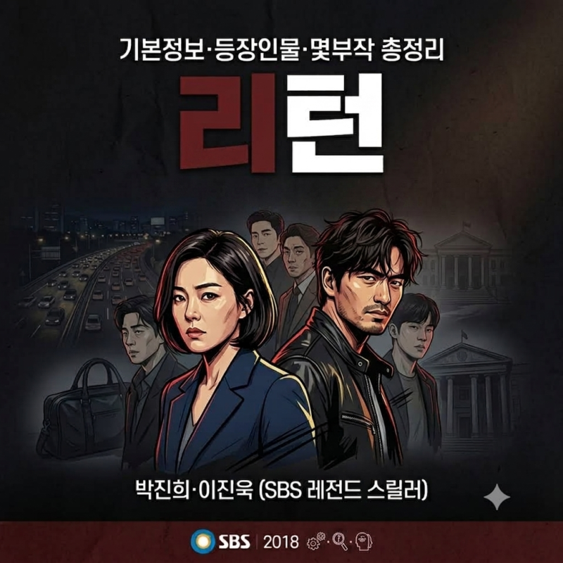 리턴 기본정보·등장인물·몇부작 총정리, 박진희·이진욱 (SBS 레전드 스릴러)