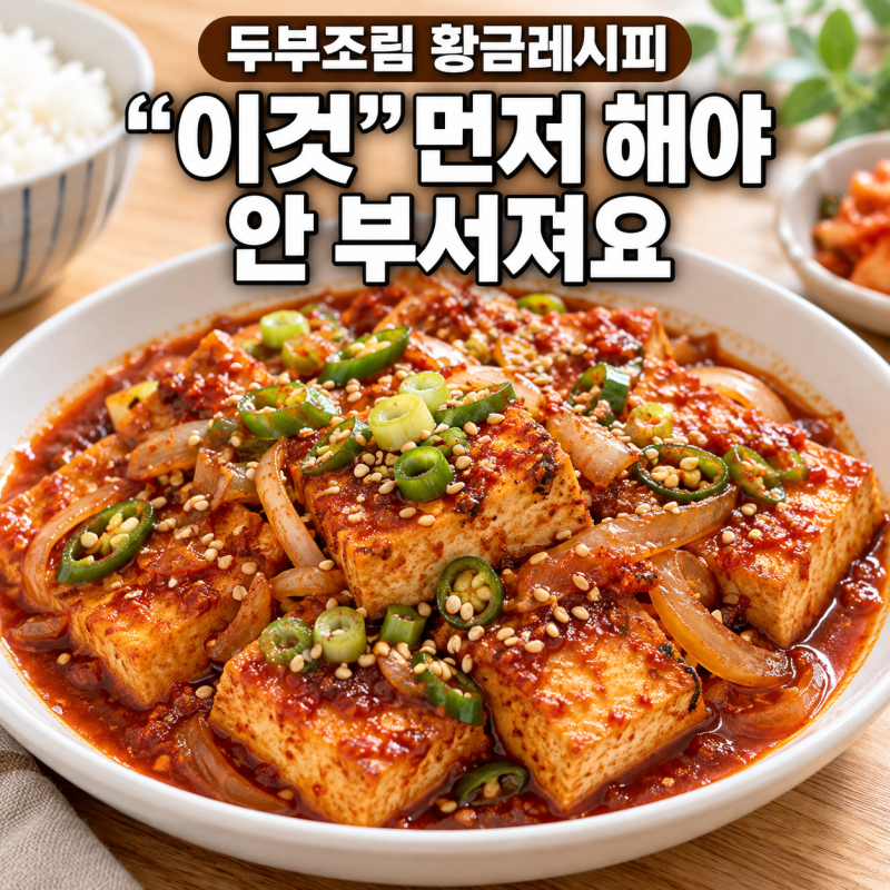 두부조림 황금레시피 양념장 이것 먼저 하면 안 부서져요