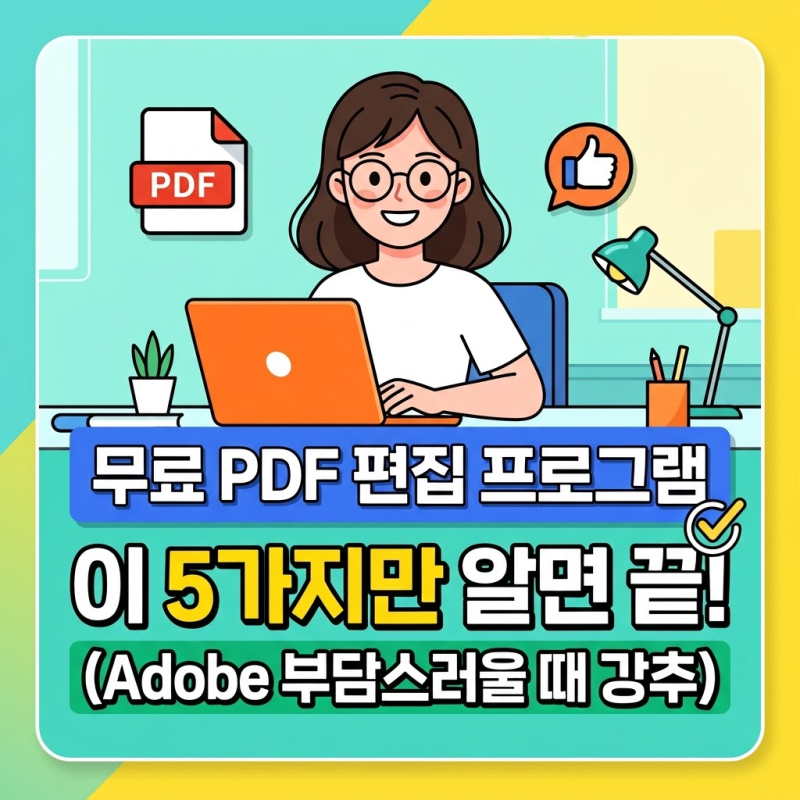 무료 PDF 편집 프로그램, 이 5가지만 알면 끝! (Adobe 부담스러울 때 강추)