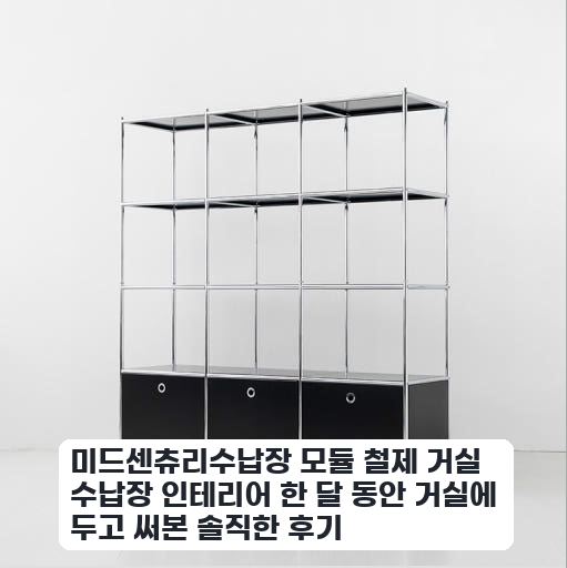 원룸 거실 미드센츄리 철제 수납장 일주일 써보니